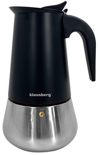 Zaparzacz do kawy espresso, stal nierdzewna, 9 filiżanek, czarna/srebrna, klausberg, kb-7846