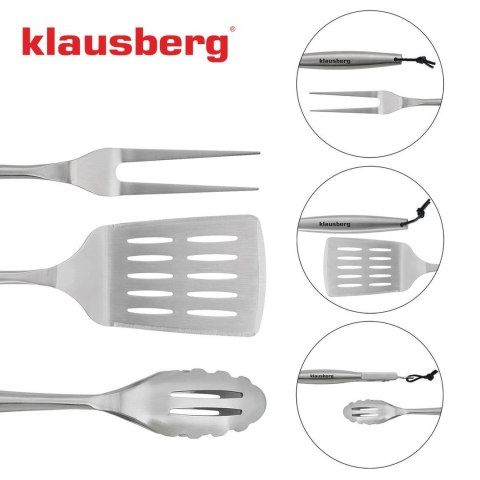 Zestaw do grillowania, 3 elementy, stal nierdzewna, klausberg, kb-7900