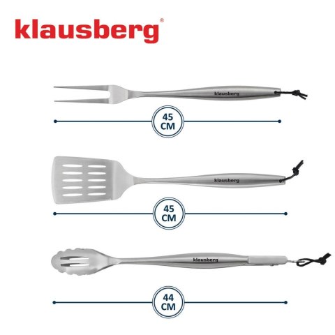 Zestaw do grillowania, 3 elementy, stal nierdzewna, klausberg, kb-7900