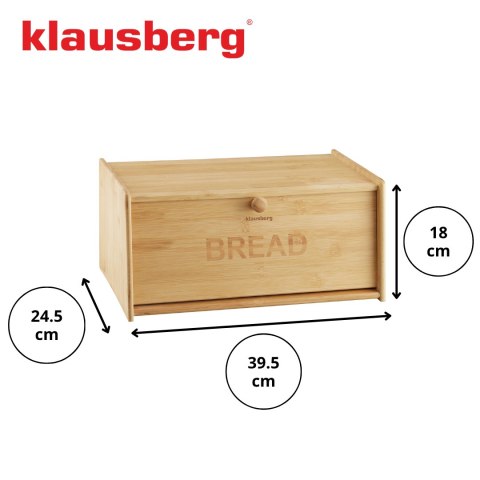 Chlebak bambusowy, 39,5×24,5×18cm, klausberg, kb-7933