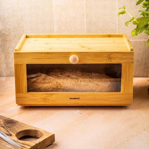 Chlebak bambusowy, akrylowy front, 35,5×24×18cm, klausberg, kb-7923