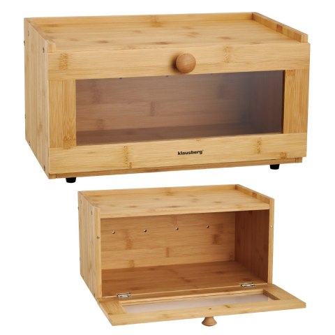 Chlebak bambusowy, akrylowy front, 35,5×24×18cm, klausberg, kb-7923