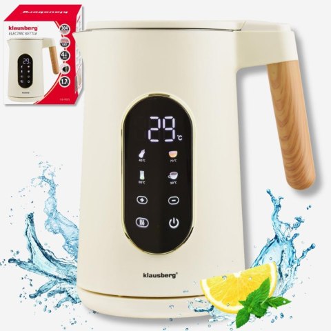 Czajnik elektryczny, 1,7l, led dotykowy, regulacja temperatury, klausberg