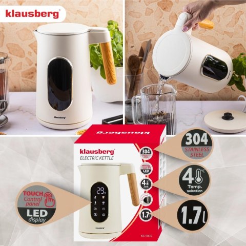 Czajnik elektryczny, 1,7l, led dotykowy, regulacja temperatury, klausberg