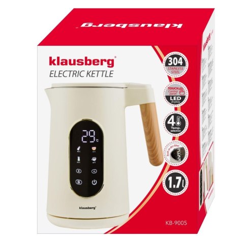 Czajnik elektryczny, 1,7l, led dotykowy, regulacja temperatury, klausberg