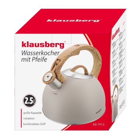 Czajnik tradycyjny 2.5l, bezowy klausberg