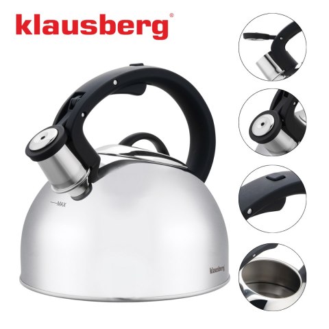 Czajnik tradycyjny 2,5l srebrny klausberg