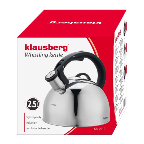 Czajnik tradycyjny 2,5l srebrny klausberg