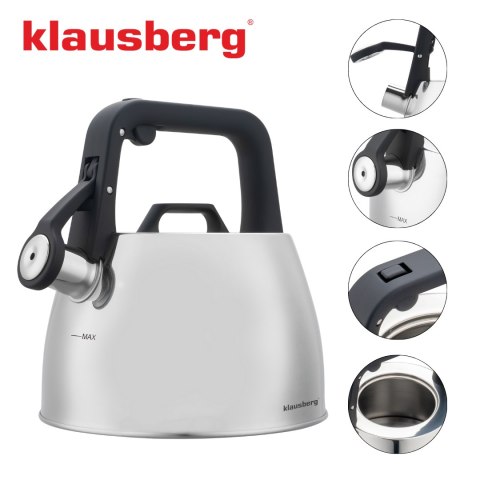 Czajnik tradycyjny 2,5l srebrny klausberg