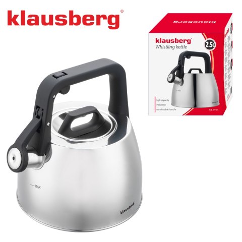 Czajnik tradycyjny 2,5l srebrny klausberg
