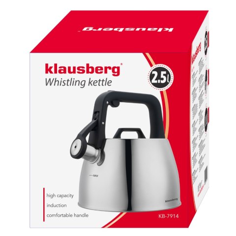 Czajnik tradycyjny 2,5l srebrny klausberg