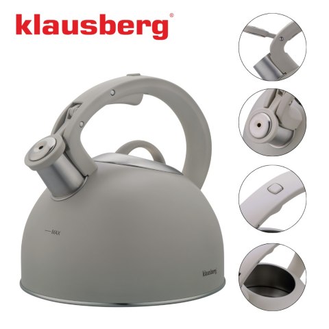 Czajnik tradycyjny 2.5l, szary klausberg