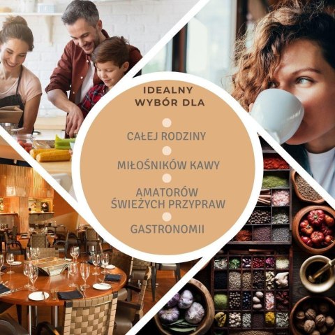 Elektryczny młynek 2w1 do kawy i przypraw, beżowy, klausberg, kb-7993