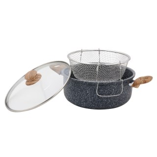 Garnek do frytek 24 cm / 4 l z koszykiem i pokrywką, kinghoff kh-1985
