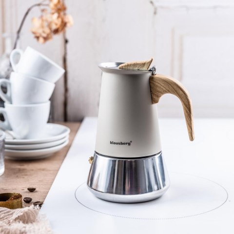 Kawiarka stalowa espresso, 200 ml, indukcja, klausberg kb-7994