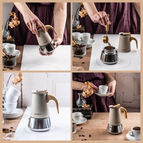 Kawiarka stalowa espresso, 200 ml, indukcja, klausberg kb-7994