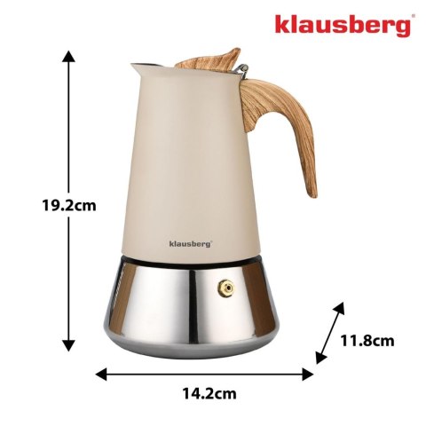 Kawiarka stalowa espresso, 300 ml, indukcja, klausberg kb-7995