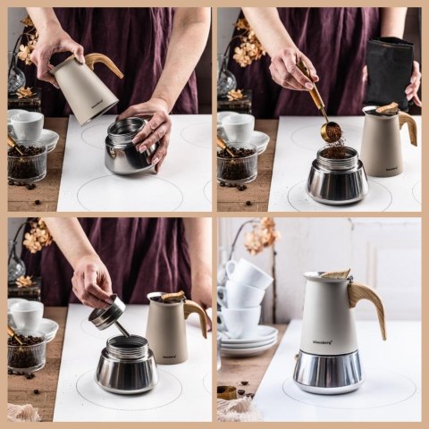 Kawiarka stalowa espresso, 300 ml, indukcja, klausberg kb-7995