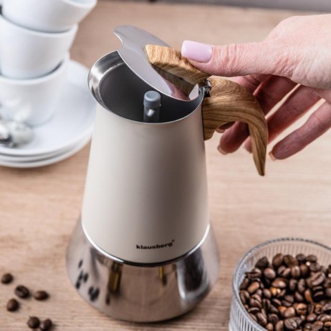 Kawiarka stalowa espresso, 300 ml, indukcja, klausberg kb-7995