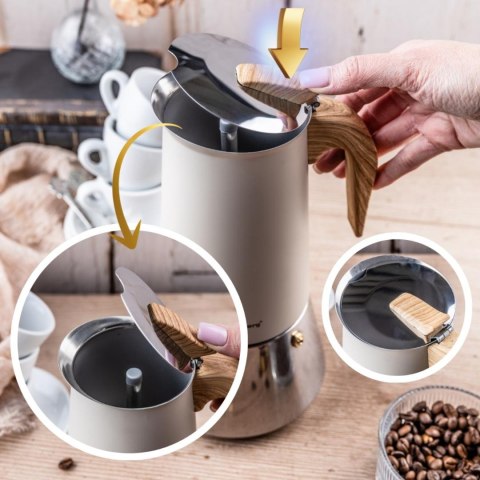 Kawiarka stalowa espresso, 600 ml, indukcja, klausberg kb-7997