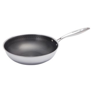 Patelnia powłoka non-stick honeycomb, 28 cm, 3-warstwy, stal 304, pfoa-free