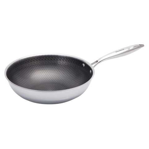 Patelnia powłoka non-stick honeycomb, 28 cm, 3-warstwy, stal 304, pfoa-free