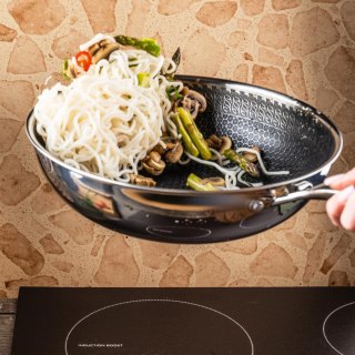 Patelnia powłoka non-stick honeycomb, 28 cm, 3-warstwy, stal 304, pfoa-free