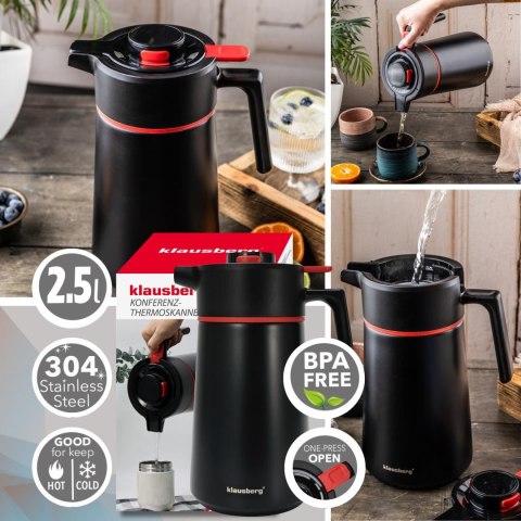 Termos konferencyjny 2,5l, stal 304, bpa-free, klausberg, kb-9013