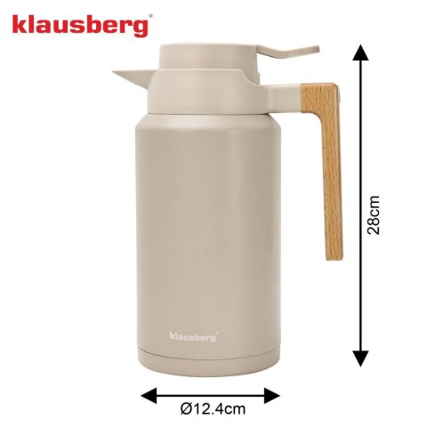 Termos konferencyjny, 2l, stal 304, bpa-free, beżowy, klausberg, kb-9014