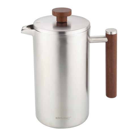Zaparzacz, french press, 1l, podwójne ścianki, drewniany uchwyt