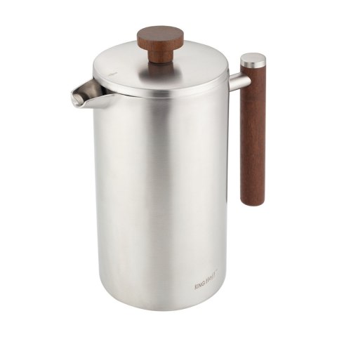 Zaparzacz, french press, 1l, podwójne ścianki, drewniany uchwyt