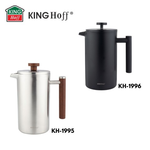 Zaparzacz, french press, 1l, podwójne ścianki, drewniany uchwyt