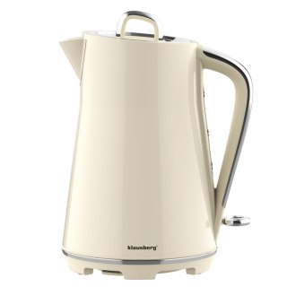 Czajnik elektryczny, stal nierdzewna, kremowy, 1,7l, 1850-2200w, klausberg, kb-9016