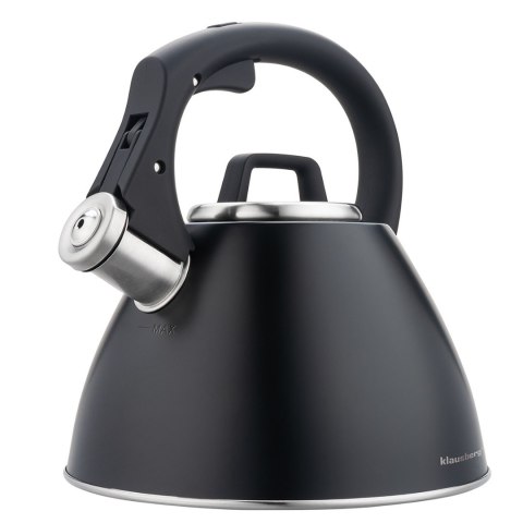 Czajnik stalowy 2,5 l czarny mat z uchwytem soft-touch, klausberg kb-7952