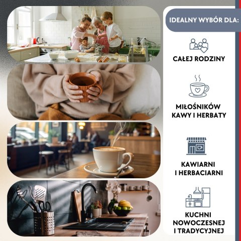Czajnik stalowy 2,5 l czarny mat z uchwytem soft-touch, klausberg kb-7952