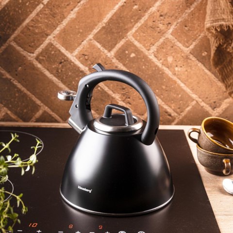 Czajnik stalowy 2,5 l czarny mat z uchwytem soft-touch, klausberg kb-7952