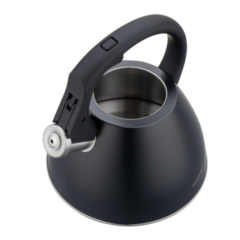 Czajnik stalowy 2,5 l czarny mat z uchwytem soft-touch, klausberg kb-7952
