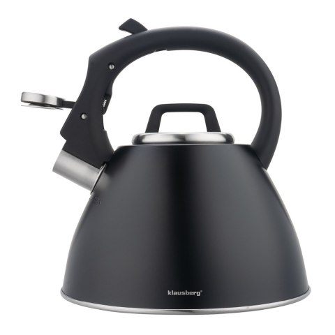 Czajnik stalowy 2,5 l czarny mat z uchwytem soft-touch, klausberg kb-7952