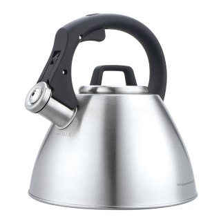 Czajnik stalowy 2,5 l z gwizdkiem i uchwytem soft-touch, klausberg kb-7951