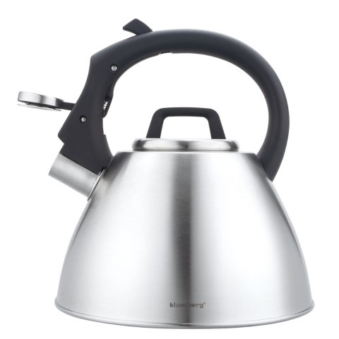 Czajnik stalowy 2,5 l z gwizdkiem i uchwytem soft-touch, klausberg kb-7951