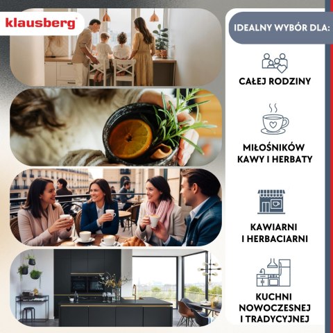 Czajnik stalowy 3 l beżowy mat z uchwytem drewnopodobnym, klausberg kb-7956