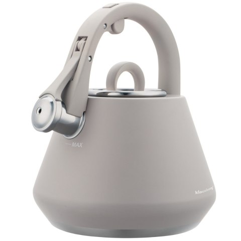 Czajnik stalowy z gwizdkiem 2,5 l szary mat, indukcja, klausberg kb-7949