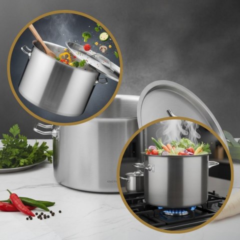 Garnek gastronomiczny, stal nierdzewna, śr.30cm, 14l, kinghoff, kh-2022