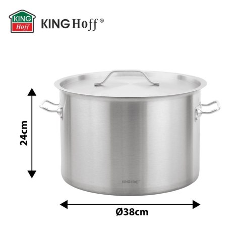 Garnek gastronomiczny, stal nierdzewna, śr.38cm, 27l, kinghoff, kh-2025