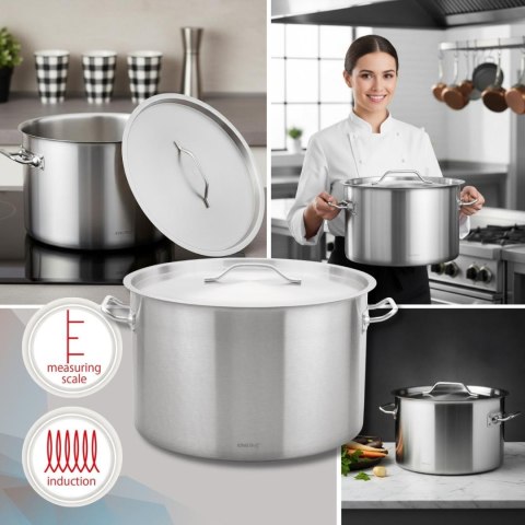 Garnek gastronomiczny, stal nierdzewna, śr.50cm, 58l, kinghoff, kh-2028