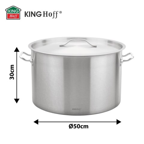 Garnek gastronomiczny, stal nierdzewna, śr.50cm, 58l, kinghoff, kh-2028