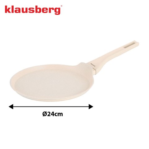 Patelnia do naleśników, kolor bezowy-marmurek, śr.24cm klausberg