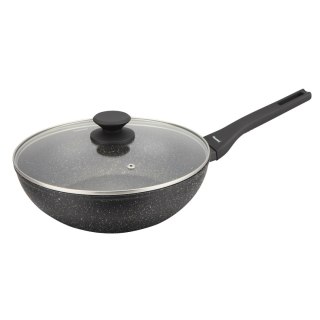 Patelnia wok marmurowa 28 cm z pokrywką, klausberg kb-7990