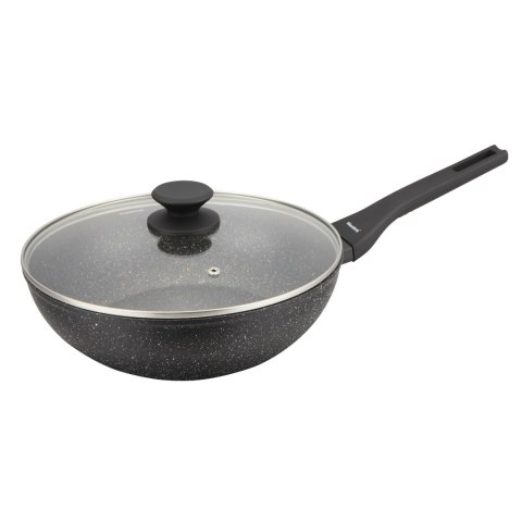 Patelnia wok marmurowa 28 cm z pokrywką, klausberg kb-7990