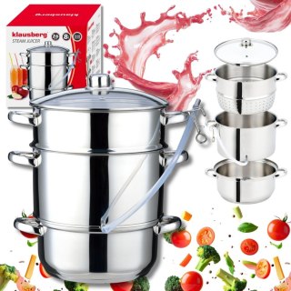 Sokownik parowy, stalowy, 8l, indukcyjny, klausberg, kb-9032